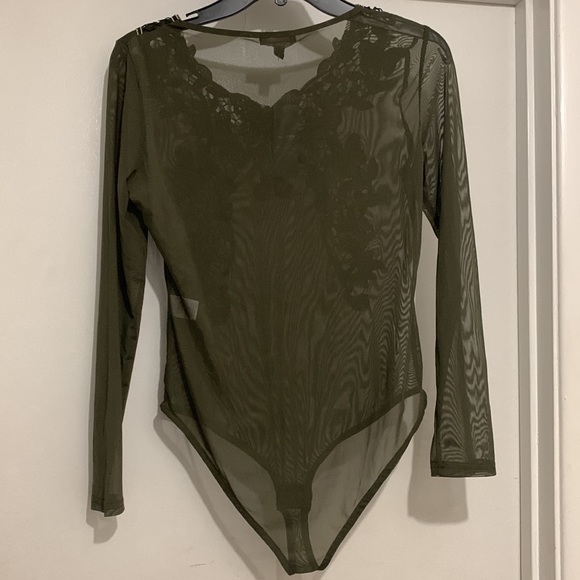 Cotton Candy Couture Green Mesh Butterfly Bodysuit - Picture 3 of 12